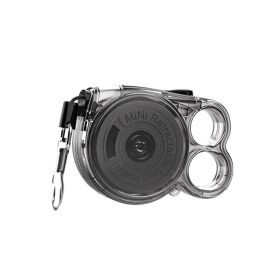 Mini Retractable Dog Leash - For Small Pets Lightweight Design Easy To Use Ideal For Outdoor Use (Color: Black)